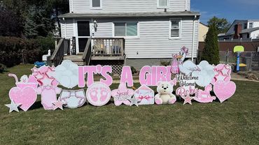 It's a girl lawn sign Oceanside