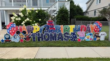Happy Birthday lawn sign East Rockway