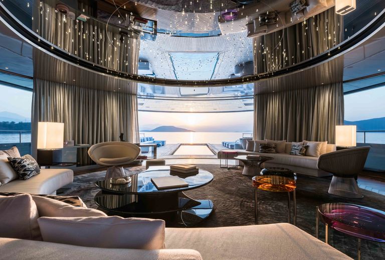 View from the Main Salon of the Feadship Superyacht SAVANNAH