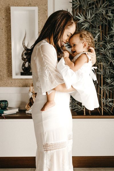 Image of mother and baby cuddling