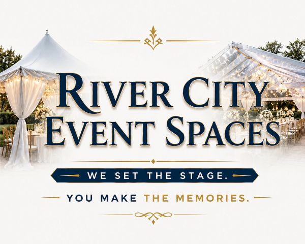 Elegant event spaces with tents and lighting.