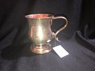 SCARCE Old Sheffield Plate half-pint mug c 1760 with mahogany inset base
SN 6746-25