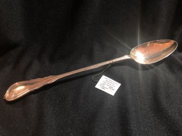Lily pattern - Electroplated basting spoon.  Walker & Hall 1892.
SN 103740-0