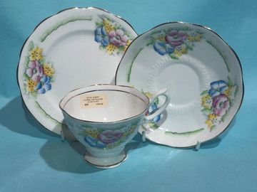 ROYAL ALBERT hand  painted over Transfer C/S/P