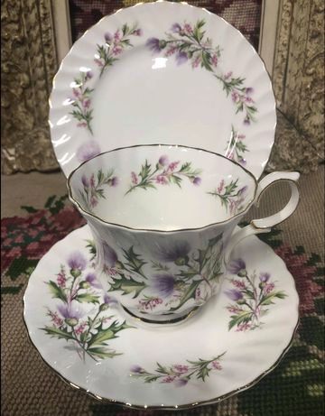 Queen Anne - Lochinvar pattern cup saucer & plate