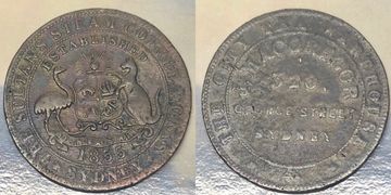 Sydney Trade Token
Half Penny
J. Macgregor 
1855
