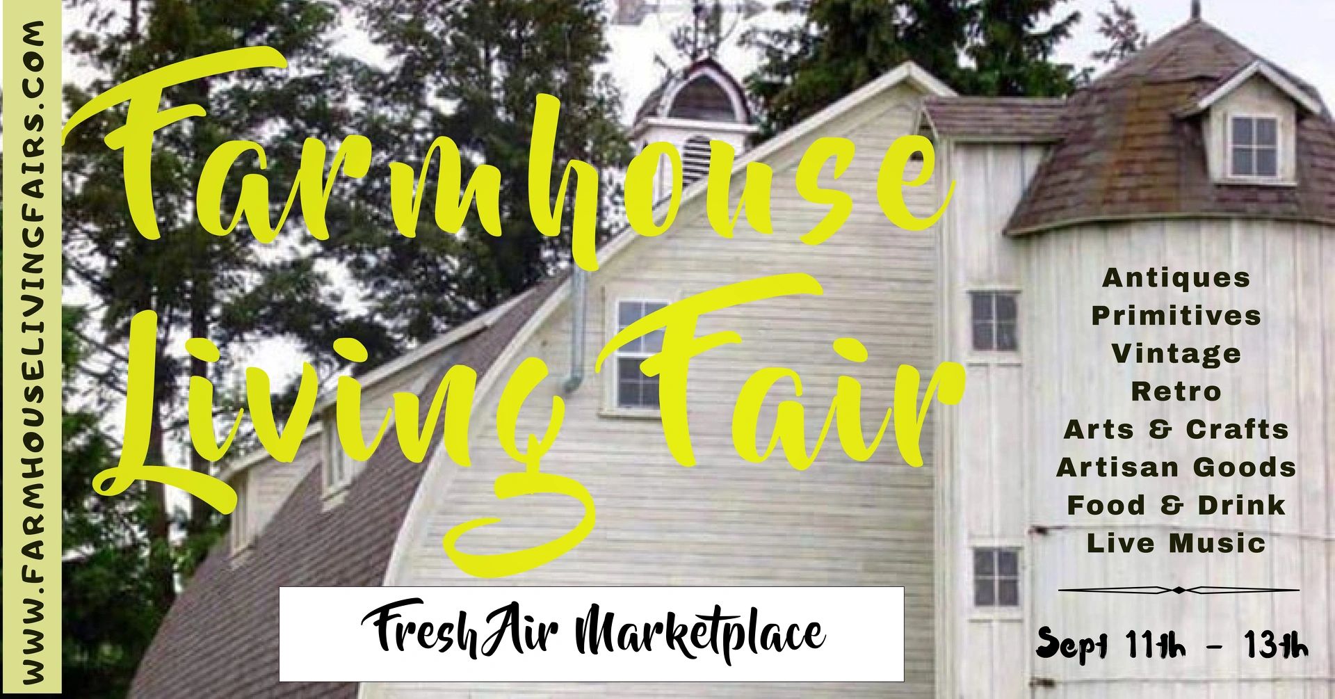 Farmhouse Living Fair is a Fresh Air Marketplace Antiques Primitives Vintage Retro Arts & Crafts