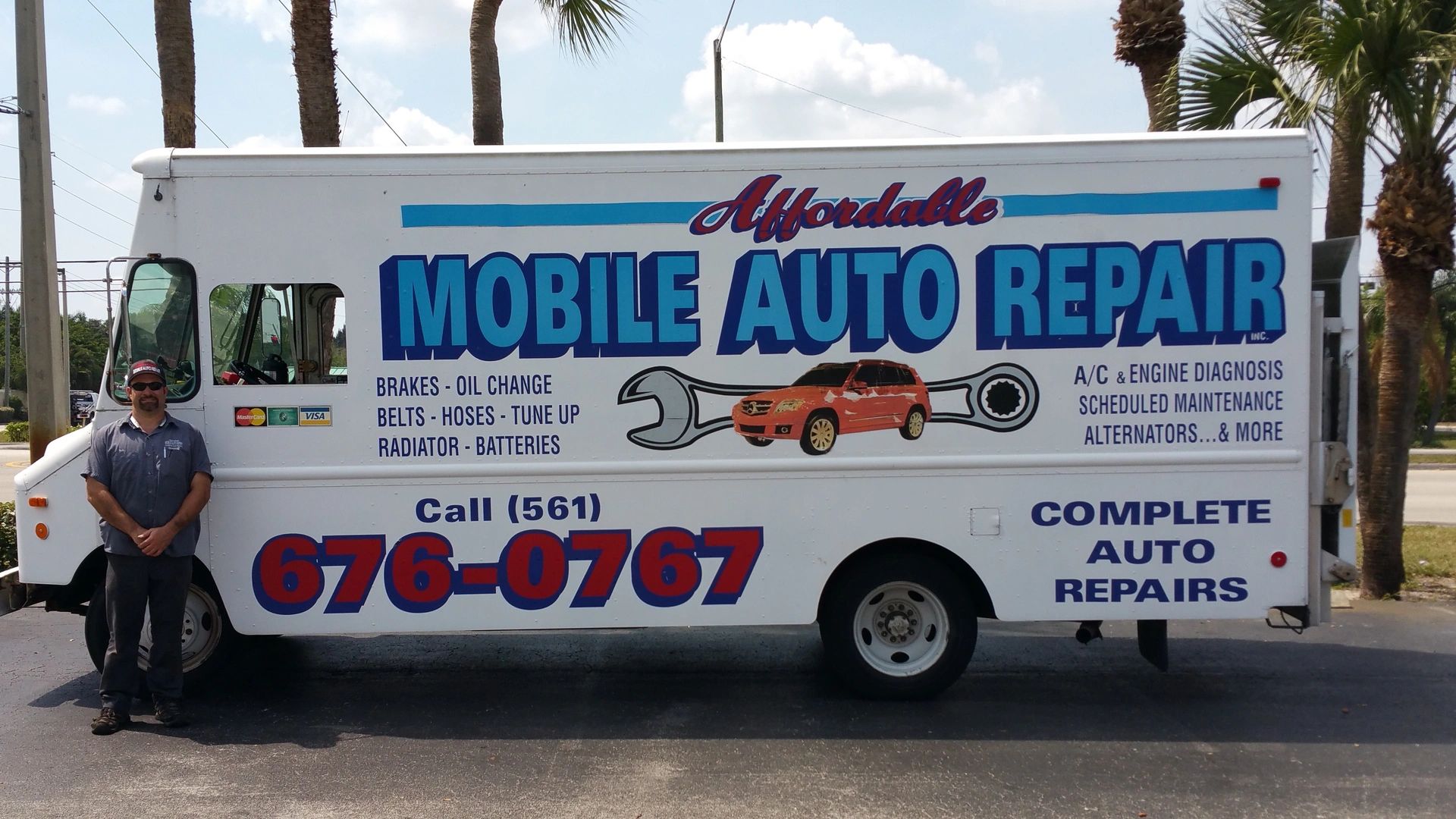 Mobile auto repair shop on wheels