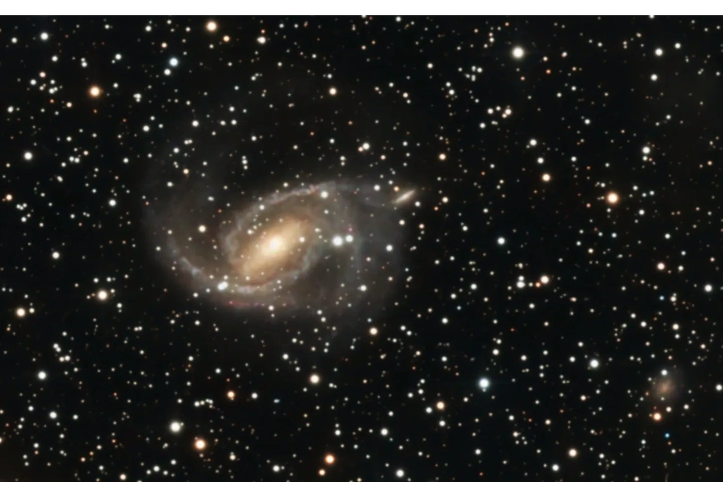 alt="NGC 5938, Araish, a barred spiral galaxy in Triangulum Australe, from Cohuna, Australia"