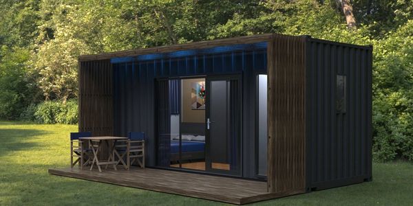 A bespoke glamping solution designed using a container