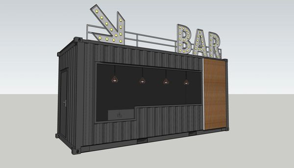 Pop up container bar