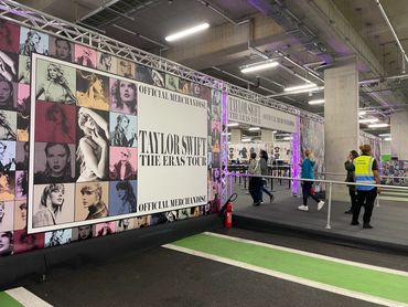 A pop up megastore for a music event at Wembley