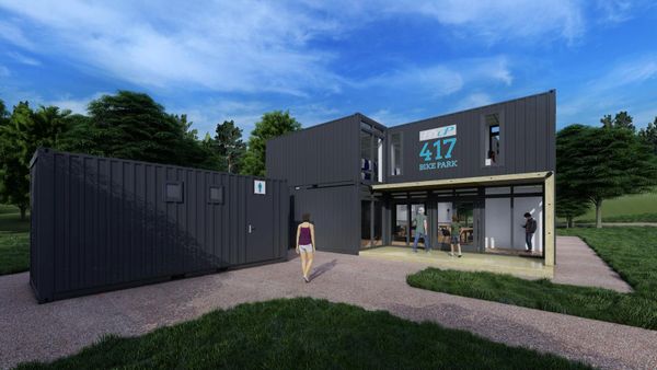 A bespoke modular welcome centre, including toilets, offices and retail space