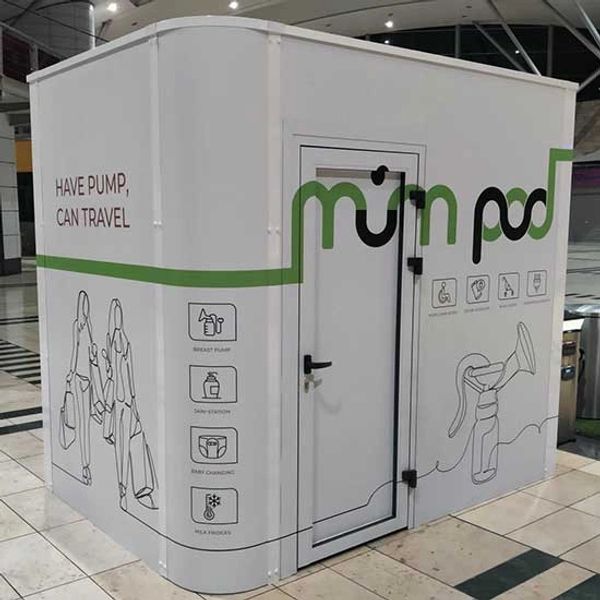 A bespoke pod for breastfeeding in shopping centre