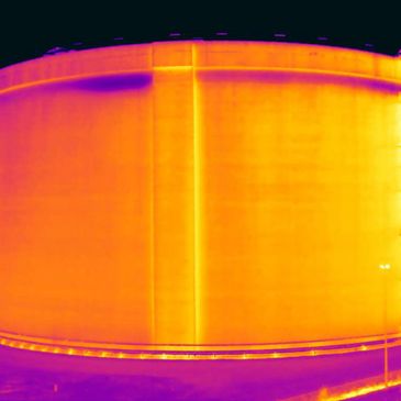Perlite Top-up Thermography Scan Perlite Settlement LNG LPG Ethylene Tank