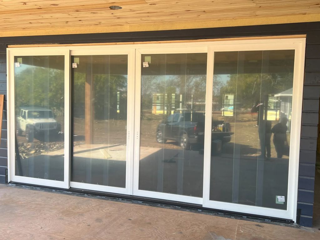 This sliding patio door in Midlothian, TX opens with ease, brightens the room and seals heat out.