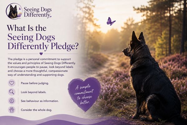 A dog watches a butterfly in a field, promoting thoughtful dog understanding.