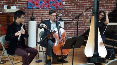 Tasha Smith Godinez, Eric Moore and Michael Matsuno performing At Dusk by Arthur Foote.