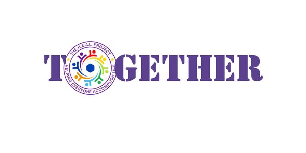 Logo with the word TOGETHER and a colorful circular emblem.