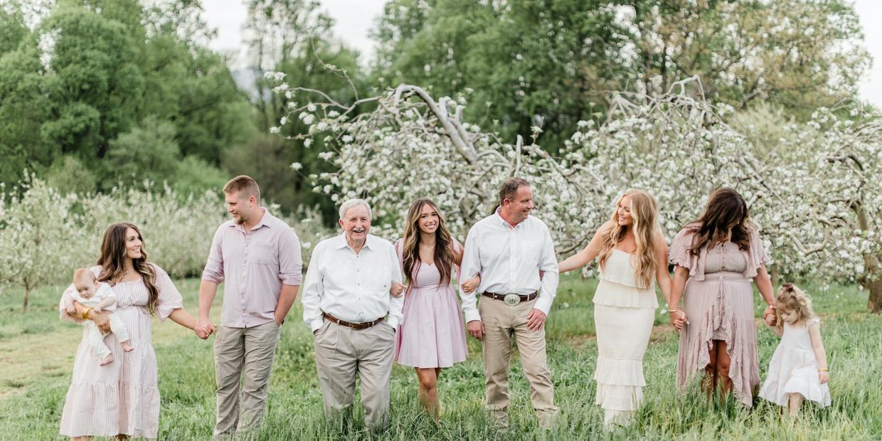 Reece Family in Apple Orchards,  Apple Picking in Ellijay, North Georgia