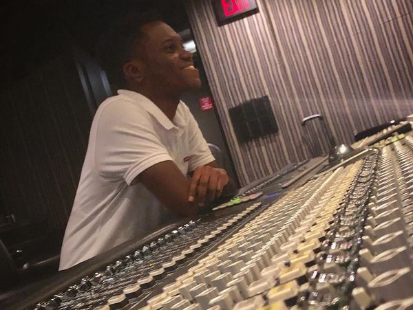 Milton Foster sat in front of a 64 channel API Vision Console from Studio B at Full Sail University