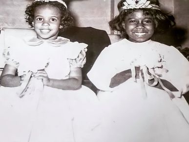 Tiny Tot School of St. Louis 1964 King and Queen Coronation two members of Queen's court.