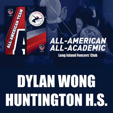 Long Island Fencers' Club, USA Fencing Academic All-American, Dylan Wong