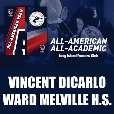 Long Island Fencers' Club, USA Fencing Academic All-American, Vincent DiCarlo