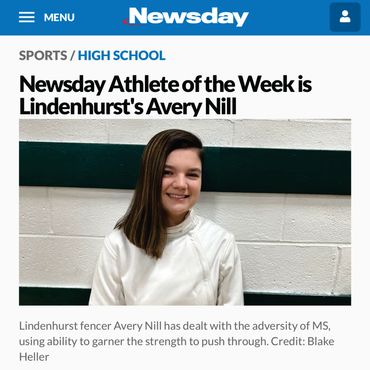 Avery Nill, Newsday Athlete of the Week, Lindenhurst Fencing, Blake Heller, Long Island Fencers Club