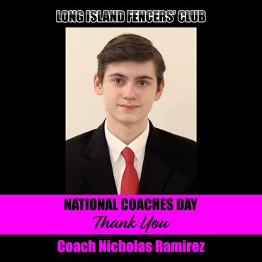 Long Island Fencers Club, Student Coach Nicholas Ramirez, Fencing Coach, Oyster Bay High School