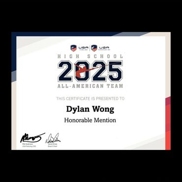 Dylan Wong, USA Fencing, All-Academic American Team Honorable Mention, Long Island Fencers Club,