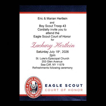 Zachary Hertlein, Eagle Scout Court of Honor, Long Island Fencers Club, USA Fencing