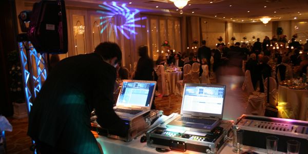 Mobile DJ at a wedding
