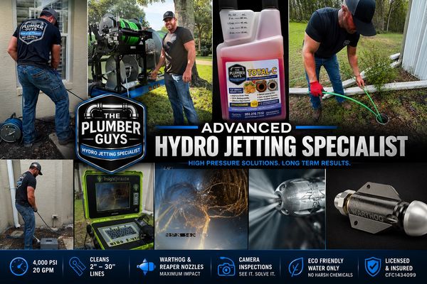 The Plumber Guys hydro jetting services and equipment.