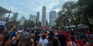 Starting Line & Chicago Skyline