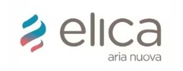 Elica logo with a modern colorful design and tagline.