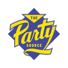Logo of The Party Source in yellow and blue colors.