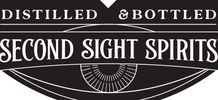 Black and white logo with 'Second Sight Spirits' and an eye graphic.