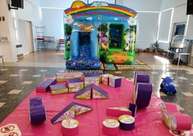 Premium Unicorn Disco Slide Castle With Soft Play Hire Plymouth