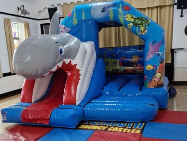 3D Shark Bouncy Castle Hire Plymouth
