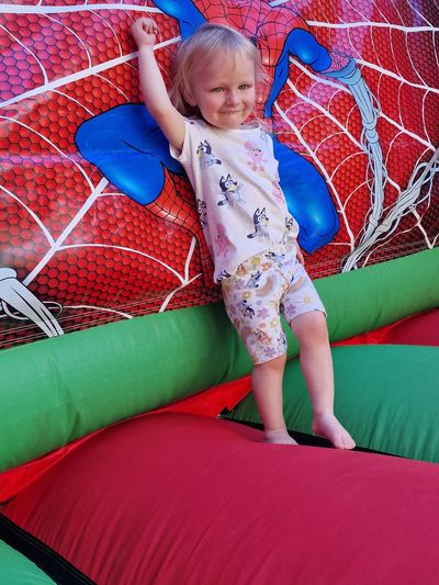 Girl on Bouncy castle Hire Plymouth