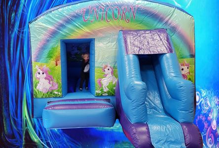 Unicorn Disco Bouncy Castle Hire Plymouth