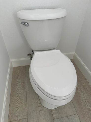 Toilet Installed With New Shut Off Valve and Supply Line.