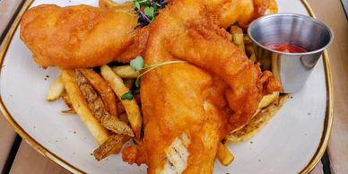 Fish and Chips done right only in Lexington Ky at Old Vine Bistro