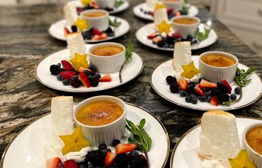 Catered desserts from Private Chef Services. 