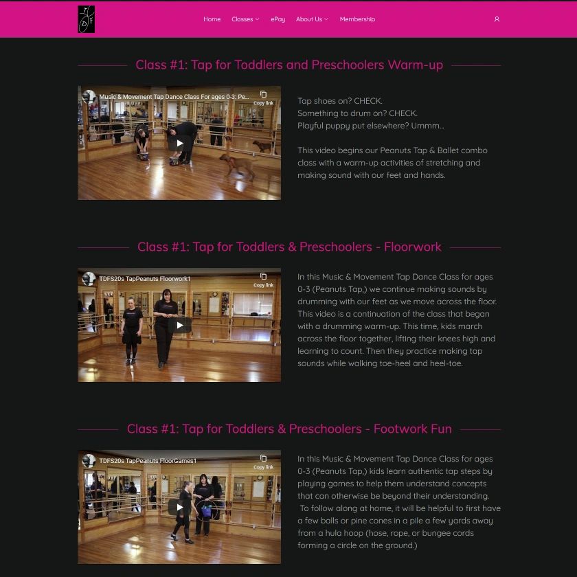 SCREEN SHOT EXAMPLE OF HIDDEN VIDEO LINKS VISIBLE ONLY TO OUR SUBSCRIBERS AND MEMBERS