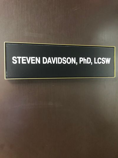 Therapist's name plate