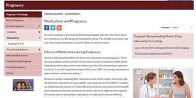 Medications and Pregnancy