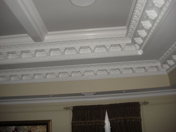 Custom ceiling trim work.