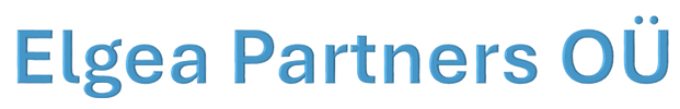 Blue text logo reading 'Elgea Partners OÜ' on a transparent background.